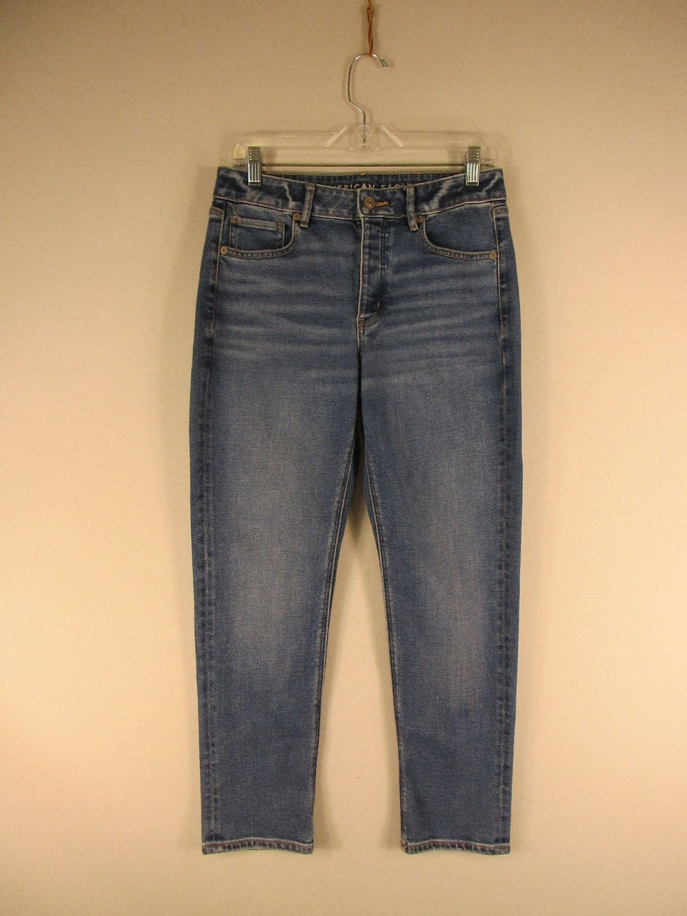 American Eagle Jeans Womens 2 Short Blue Skinny Stretch Ankle Denim Classic Wash
