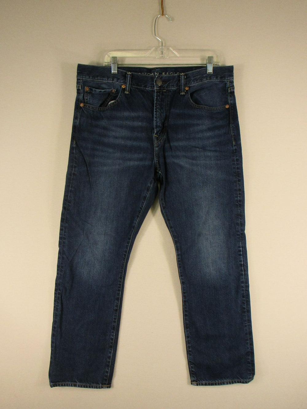American Eagle Jeans Mens 36x30 Straight Leg Dark Wash Classic Fit Five Pocket