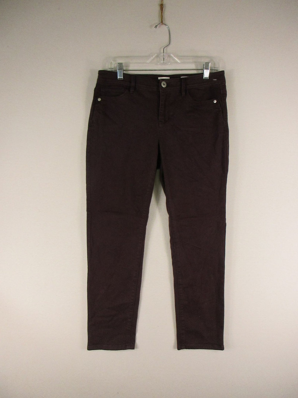 JJill Jeans Womens 8P Slim Ankle Authentic Fit Skinny Plum Denim Stretch Casual