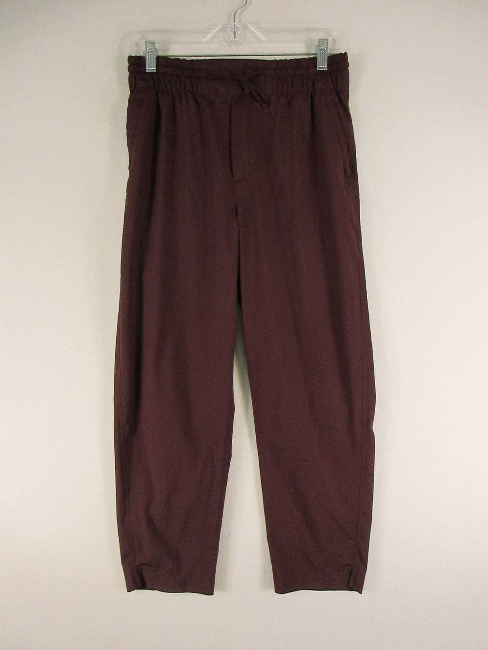 StretchTech Pants Womens S Burgundy Quick Dry Elastic Waist Drawstring
