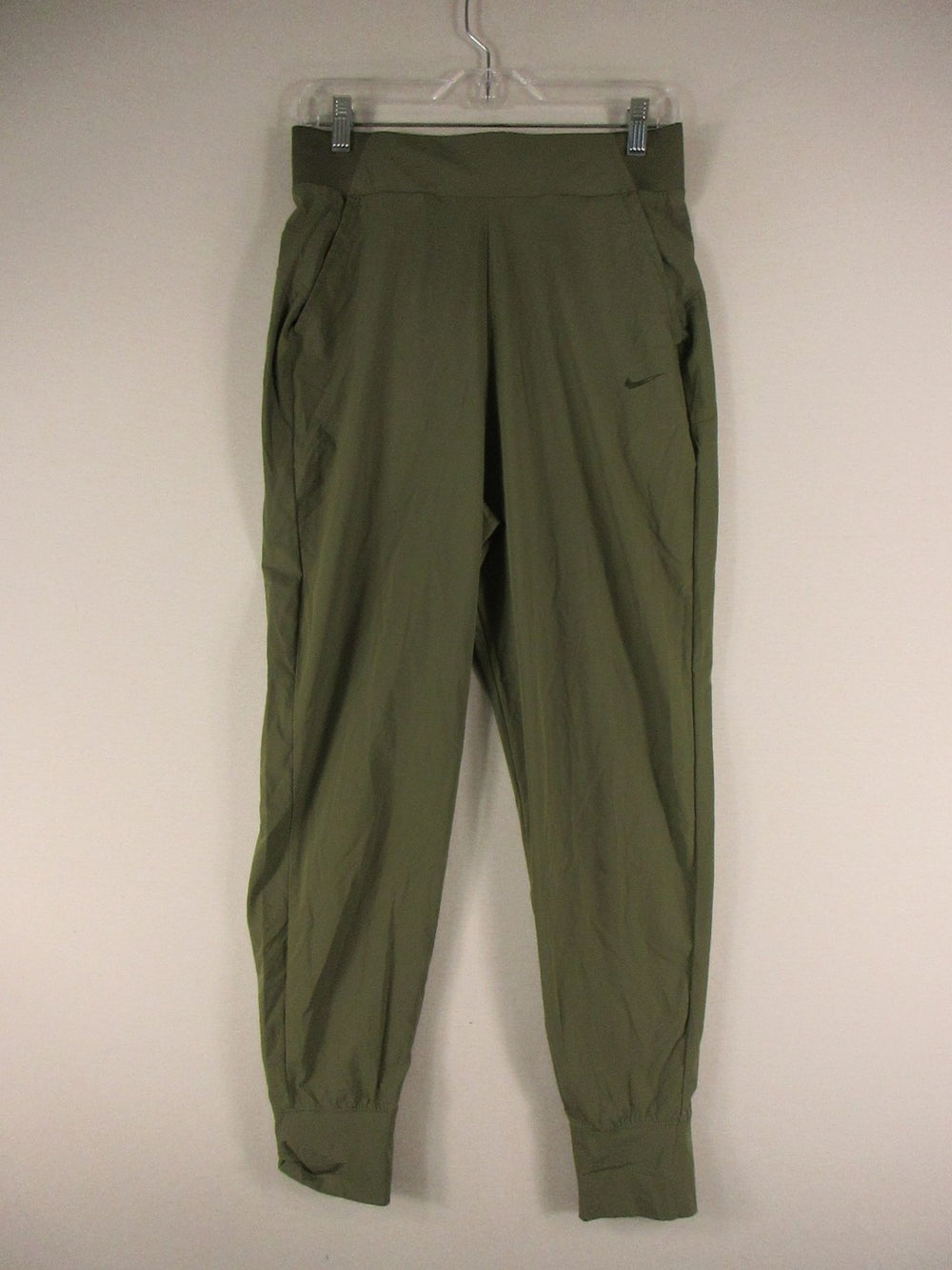 Nike Pants Womens M Olive Green Dri-FIT Joggers Ankle Cuff Athletic Workout