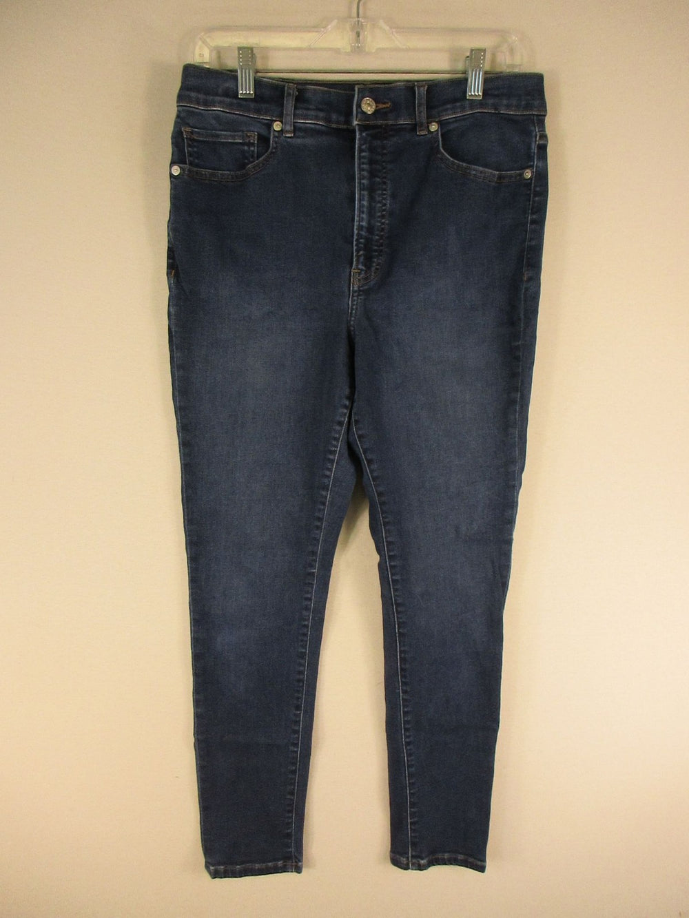 Express Jeans Womens 12 Regular Skinny High Rise Blue Dark Wash