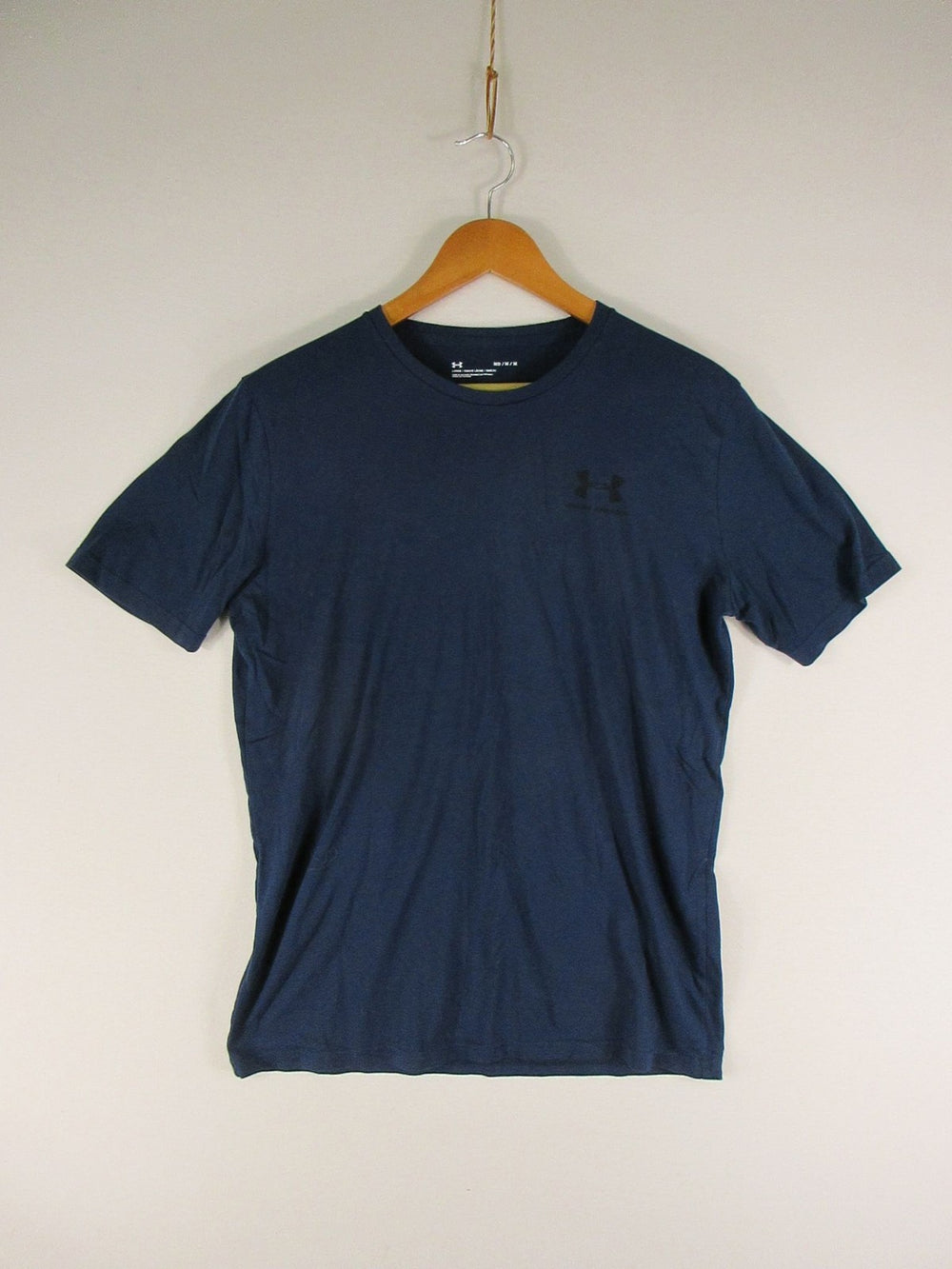 Under Armour T-Shirt Mens M Loose Fit Short Sleeve Navy UA Logo Performance Tee
