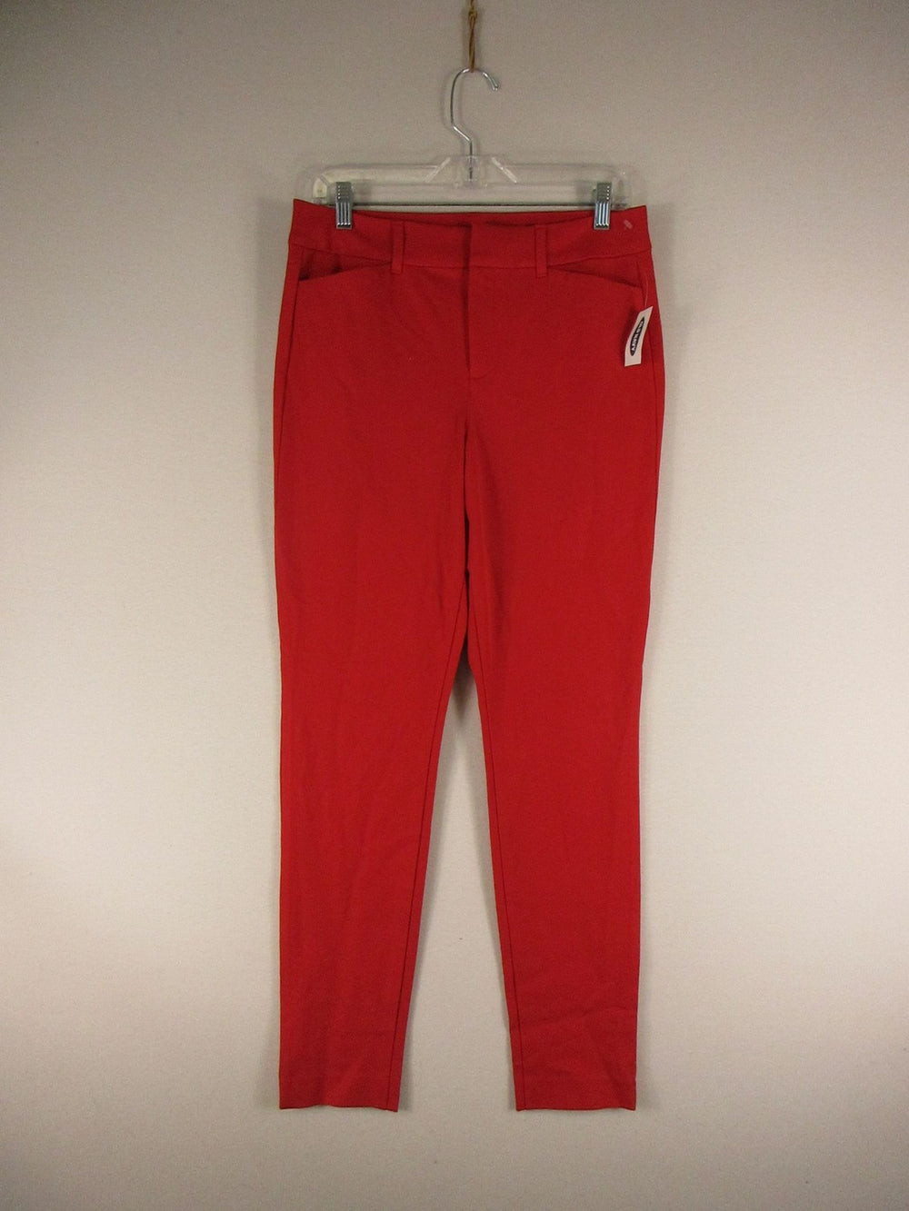 Old Navy Pants Womens 8 Slim Ankle Stretch Red Pull On Skinny Work Office Casual