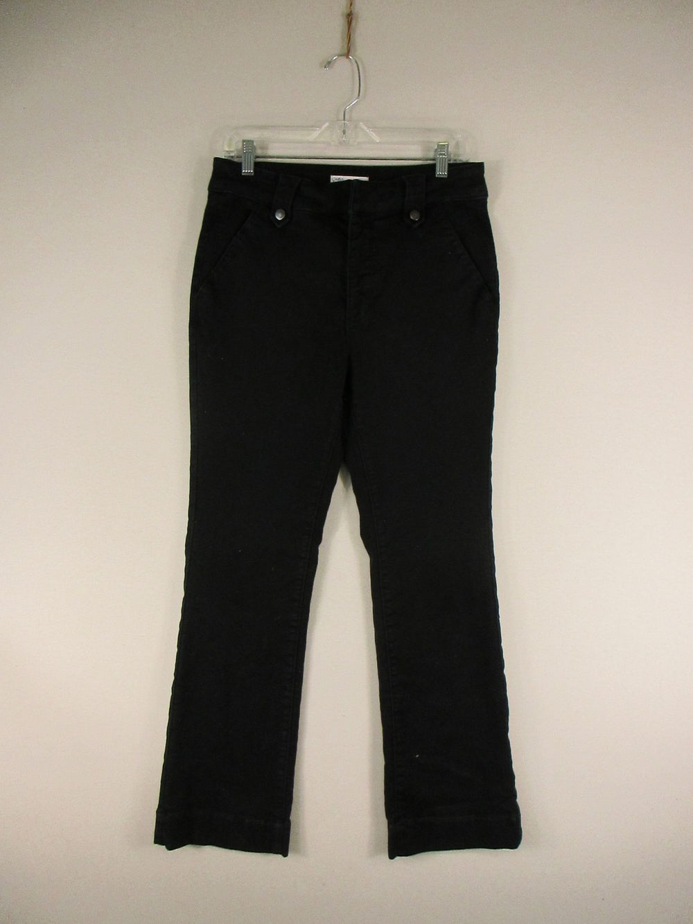 Croft & Barrow Pants Womens 8 Black Straight Leg Casual Dress Stretch Career