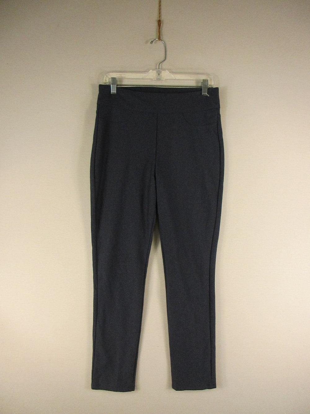 Honeylove Pants Womens M Dark Gray Pull On Slim Leg Ponte Stretch Ankle Trousers