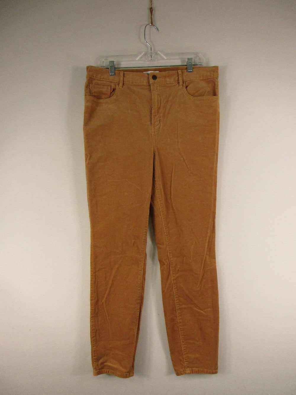 LOFT Pants Womens 14 High Waist Skinny Corduroy Camel Brown FivePocket Slim