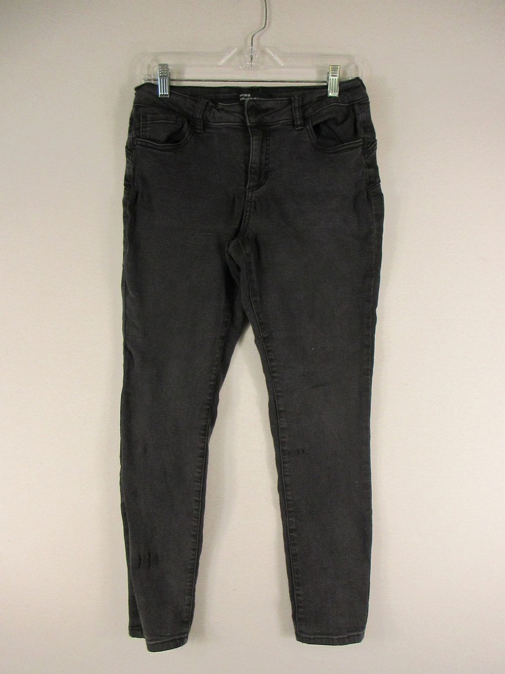 Miss PouredinBlue Jeans Womens 10 Skinny Stretch Dark Charcoal High Rise