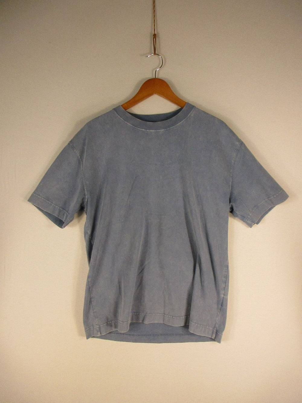 Hollister Shirt Mens M Heavyweight Boxy 100% Cotton Faded Blue Short Sleeve