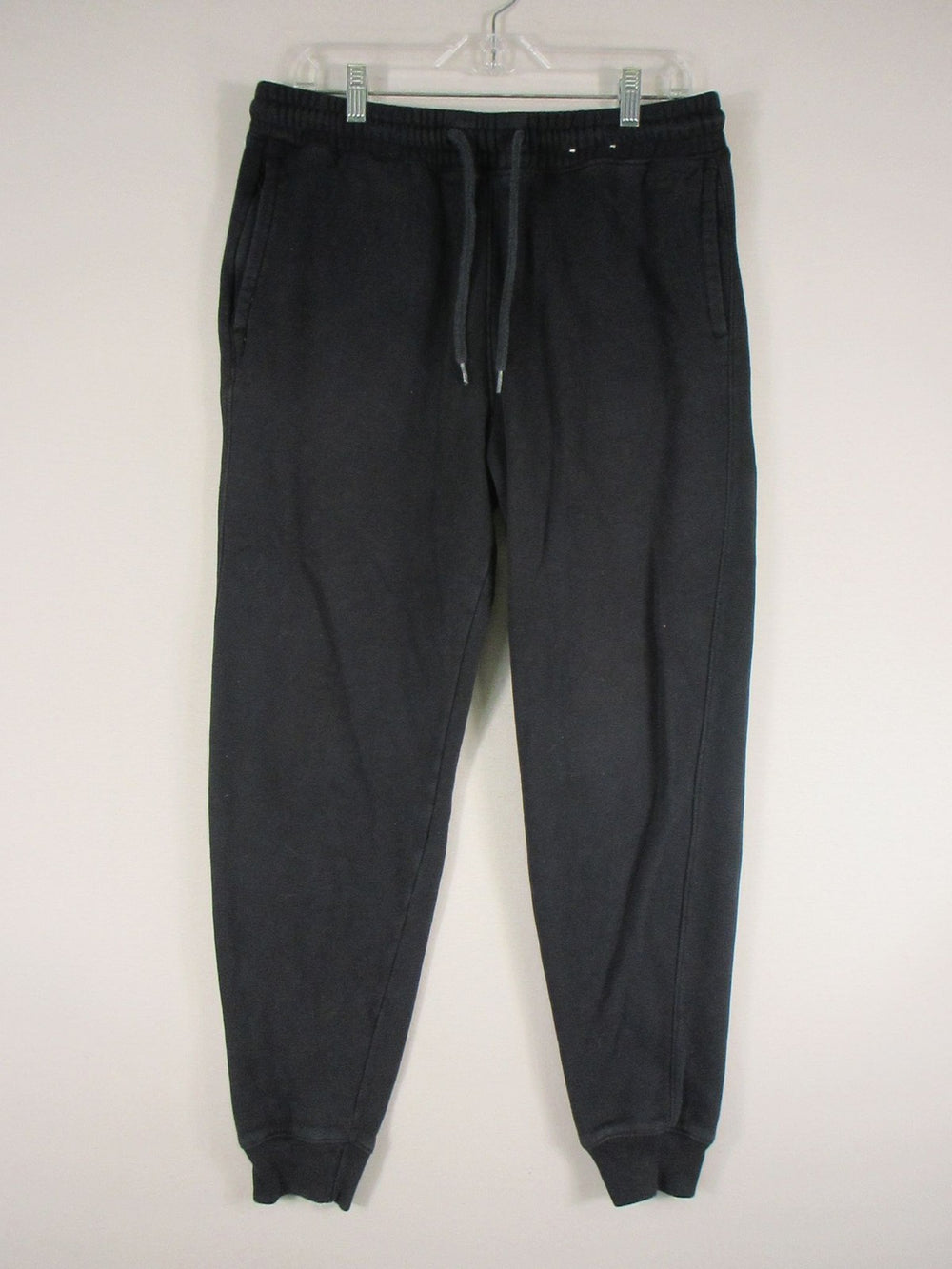 Hollister Jogger Mens M Tall Black Fleece Drawstring Sweatpants Casual Comfort