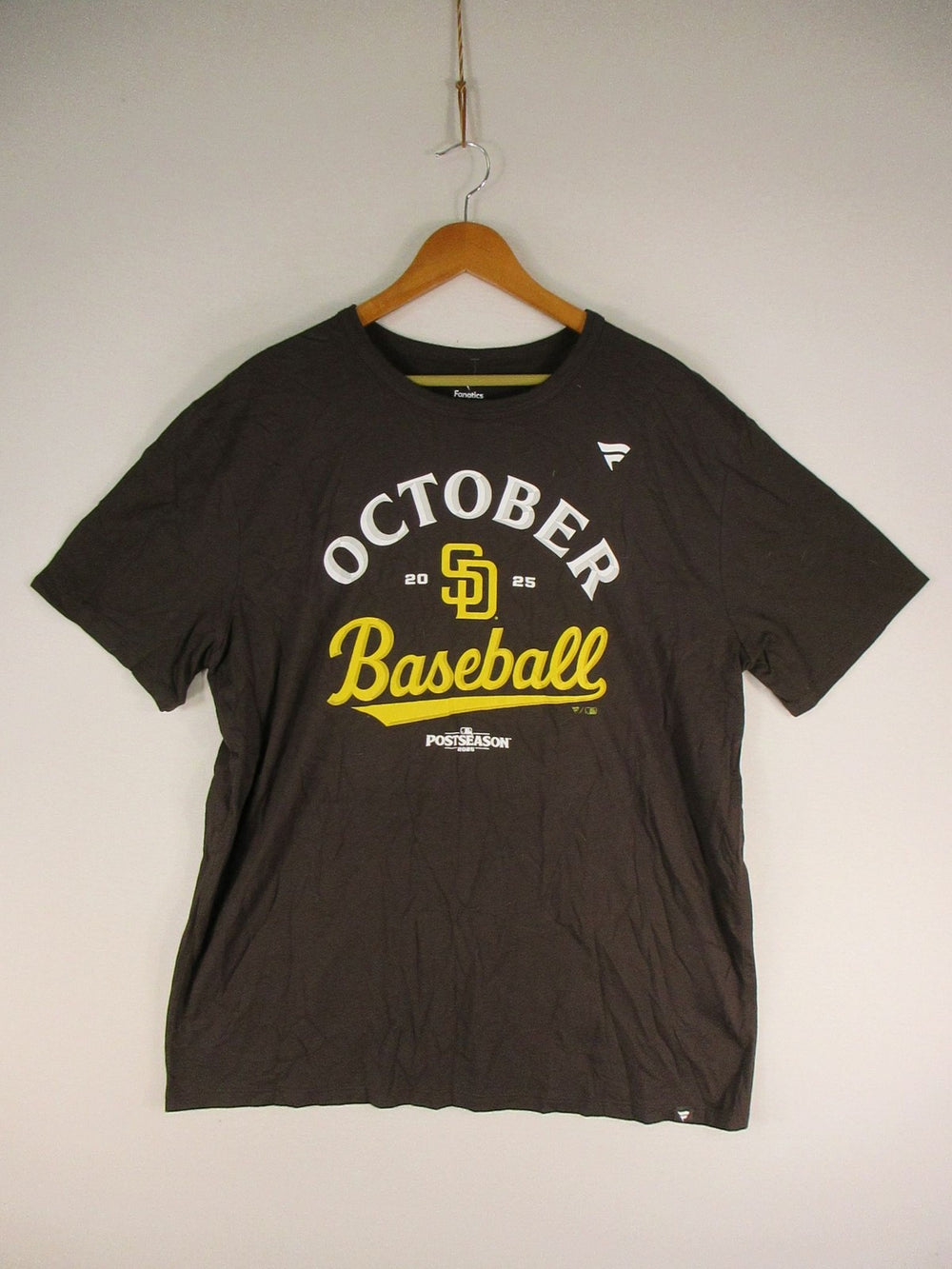 Fanatics Shirt Mens XL October Baseball San Diego Padres Graphic Short Sleeve