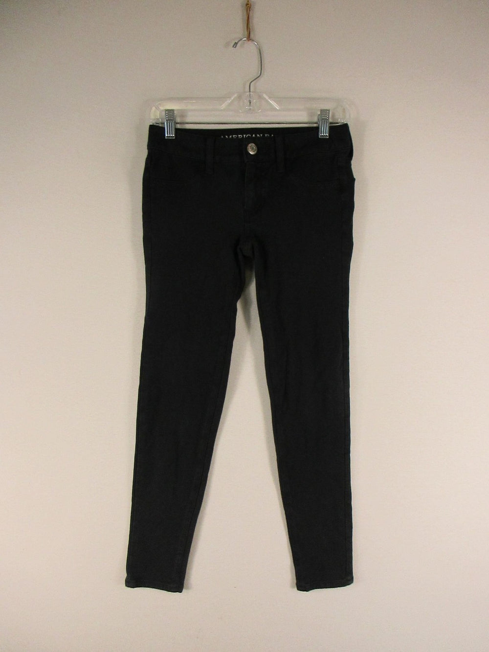 American Eagle Jeans Womens 0 Super Stretch Skinny Ankle Black Jegging Slim