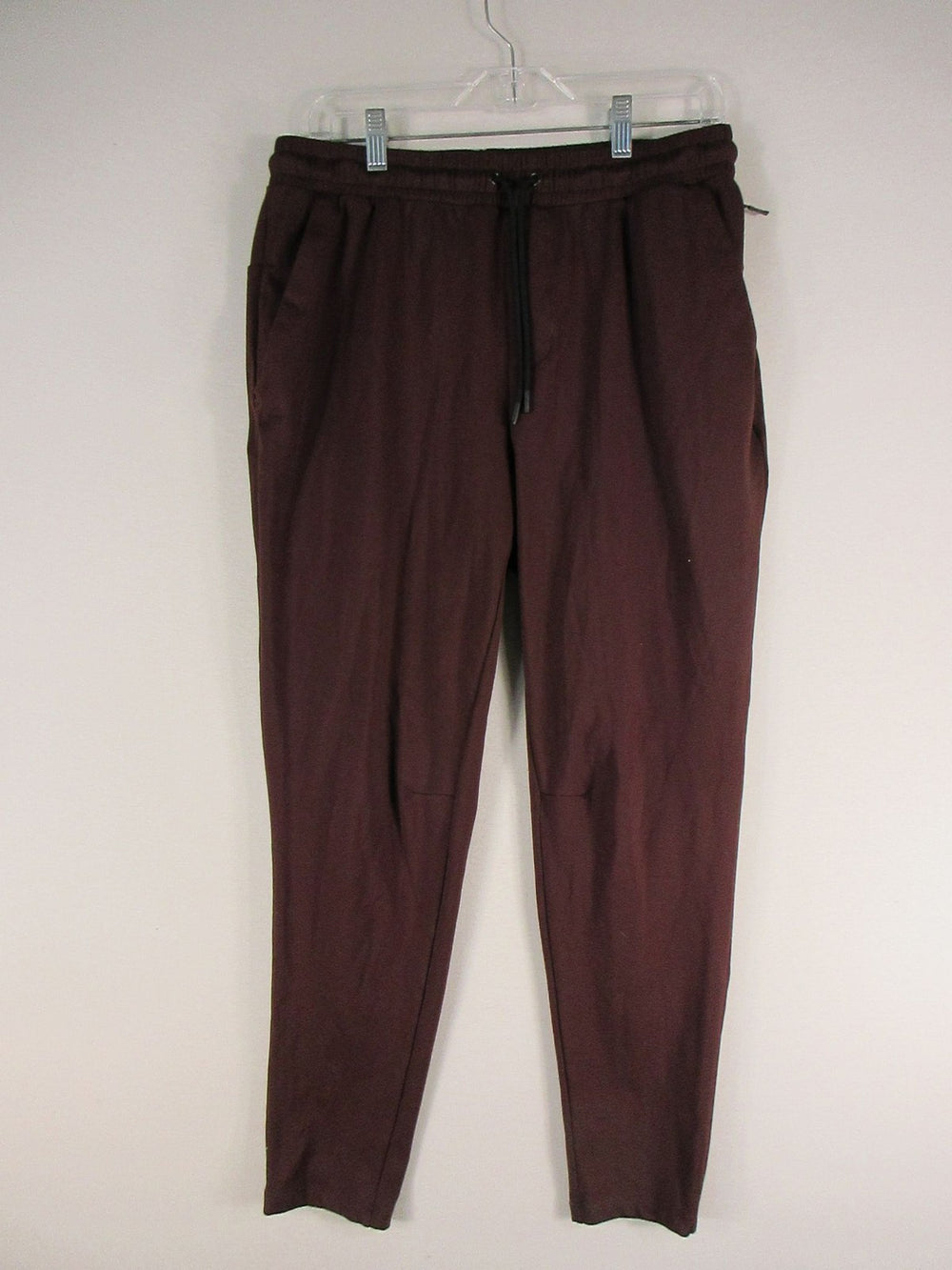 Old Navy Joggers Womens M Tapered Powersoft Active Drawstring Maroon Zip Pocket