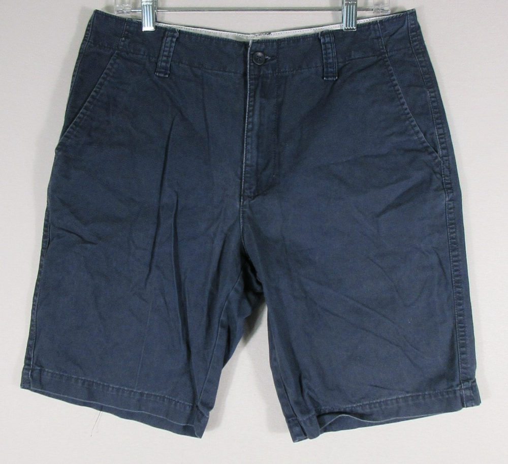 Old Navy Mens Denim Shorts High Rise Beltloops Slash Pockets Size 32 Blue