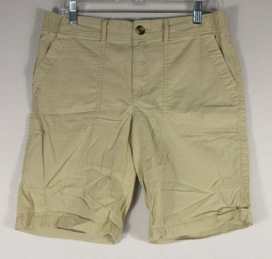 Sonoma Goods For Life Mens Mid Rise Chino Shorts Button-Fly Pockets Size M Khaki