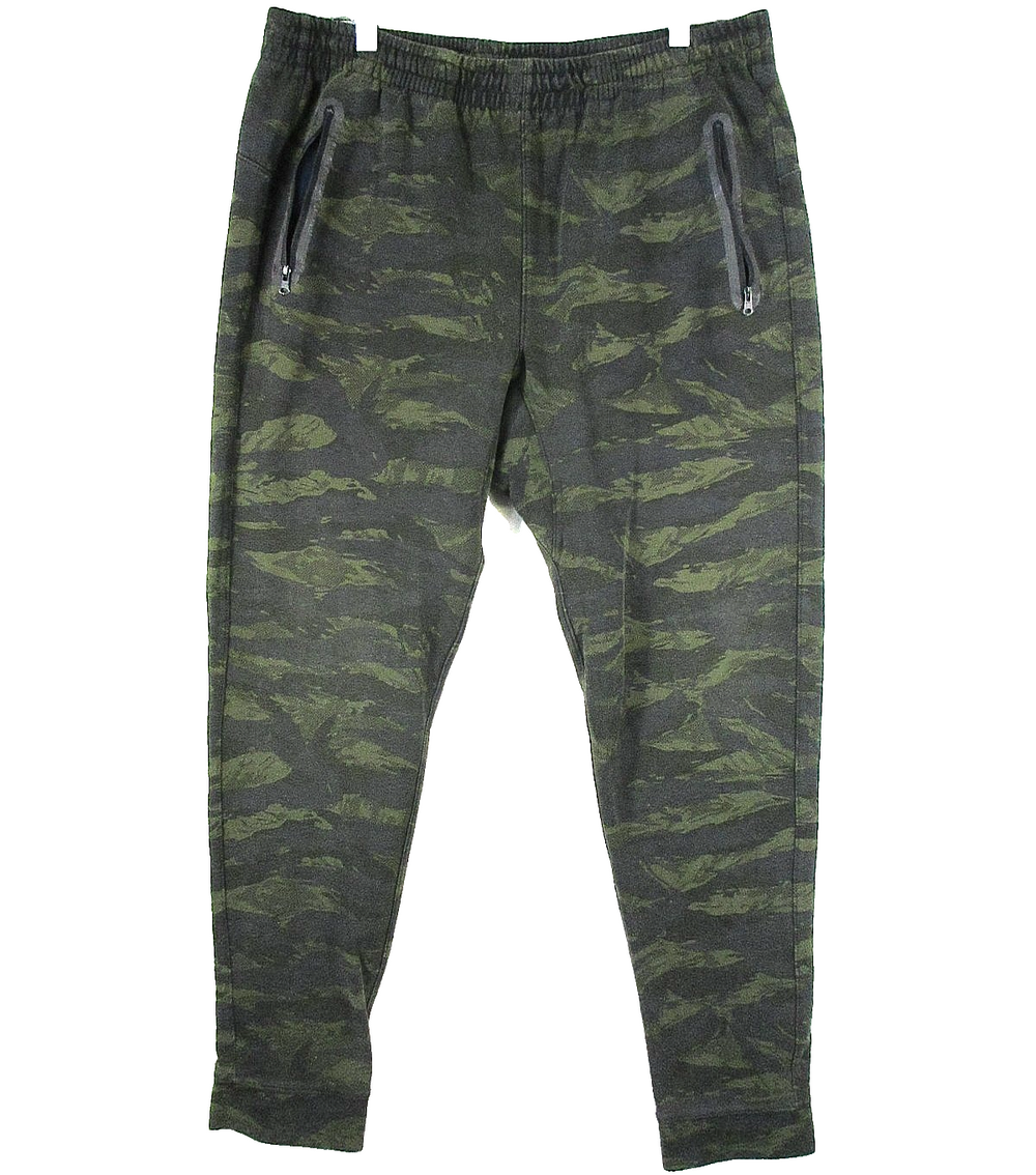 Old Navy Mens Active Jogger Pants Camouflage Print Pockets Size L Green