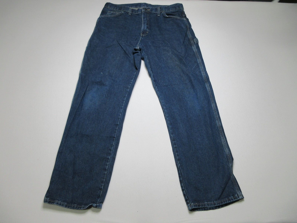 Genuine Dickies Mens Denim Mid Rise Jeans Straight Leg Pockets Size 36X32 Blue
