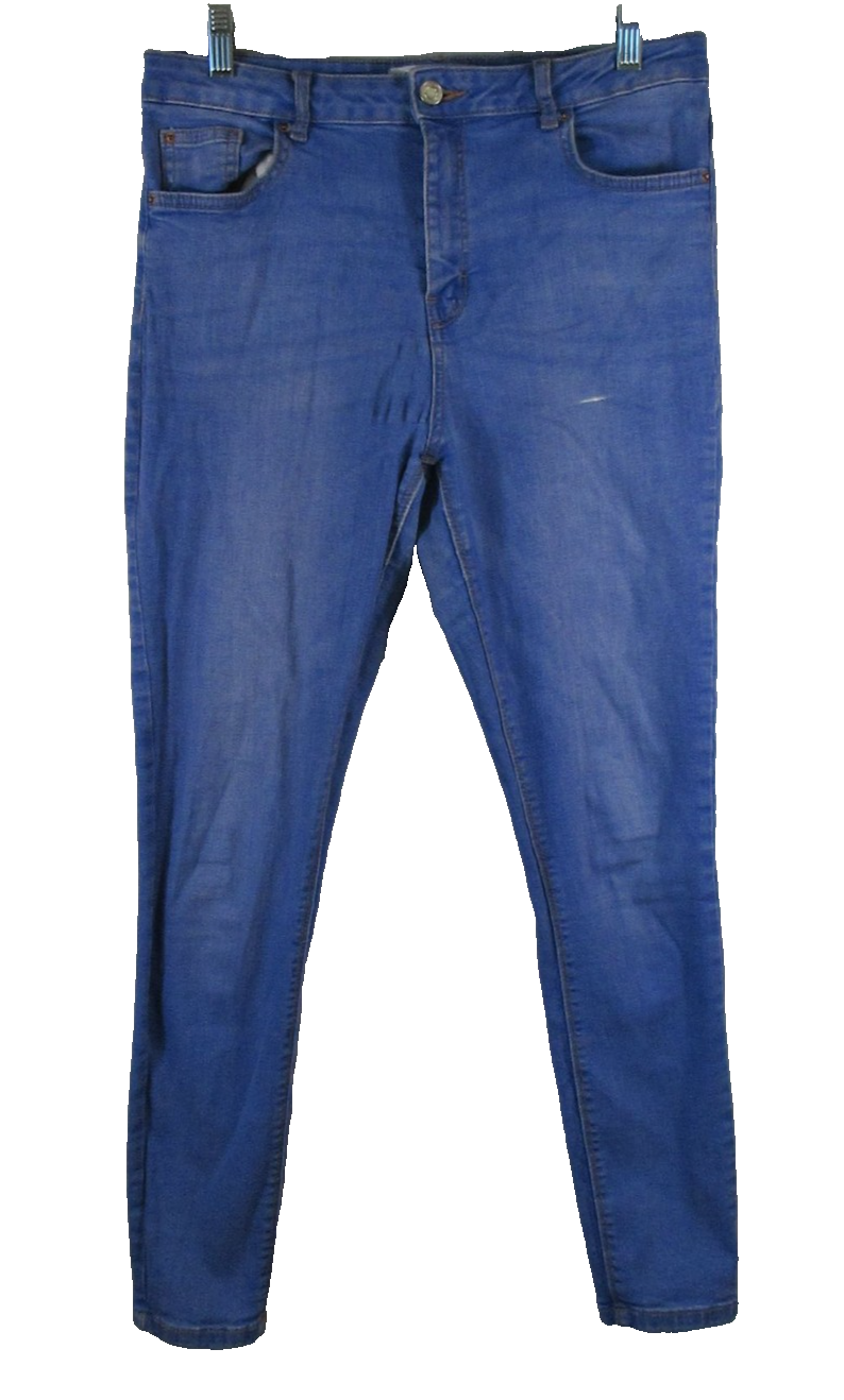 Primark Denim Co Jeans Womens 10 Blue Skinny Ankle Light Wash Stretch Casual