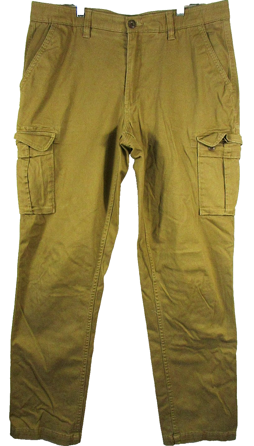 Sonoma Goods For Life Mens High Rise Cargo Pants Straight Leg Size 36/34 Khaki