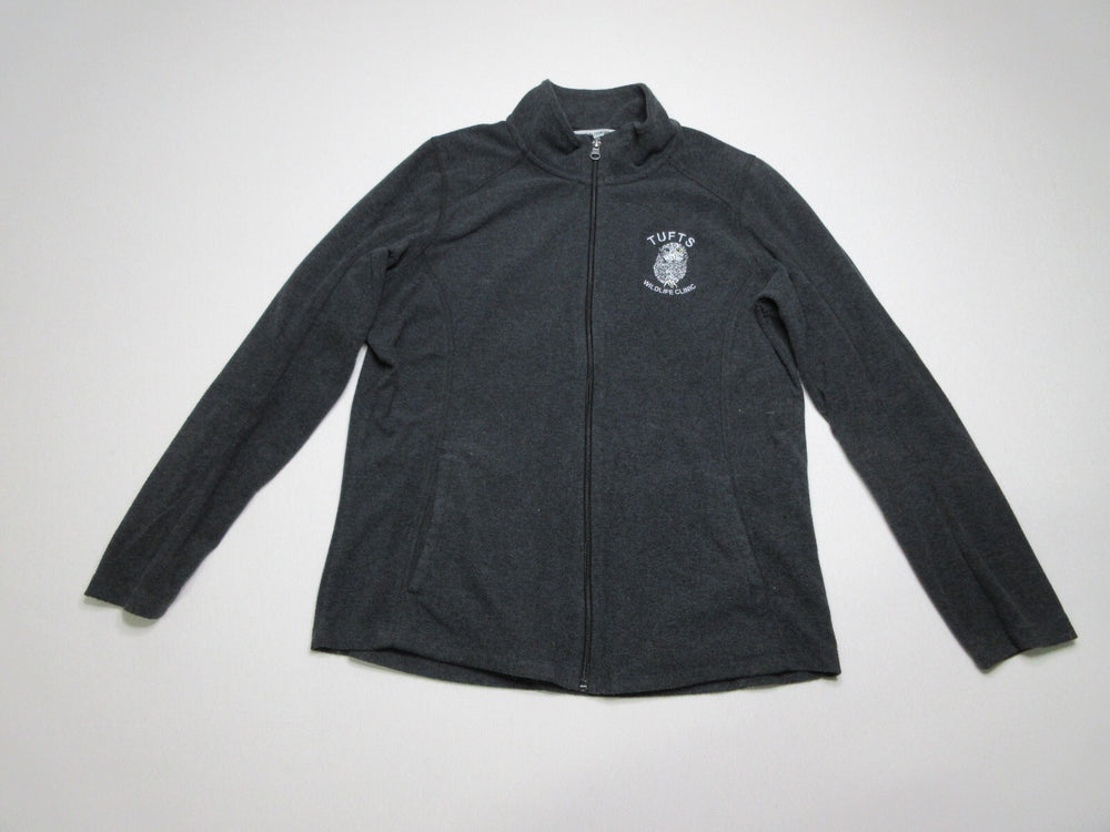 Port Authority Fleece Full Zip High Neck Womens Jacket Long Sleeve Size L Black