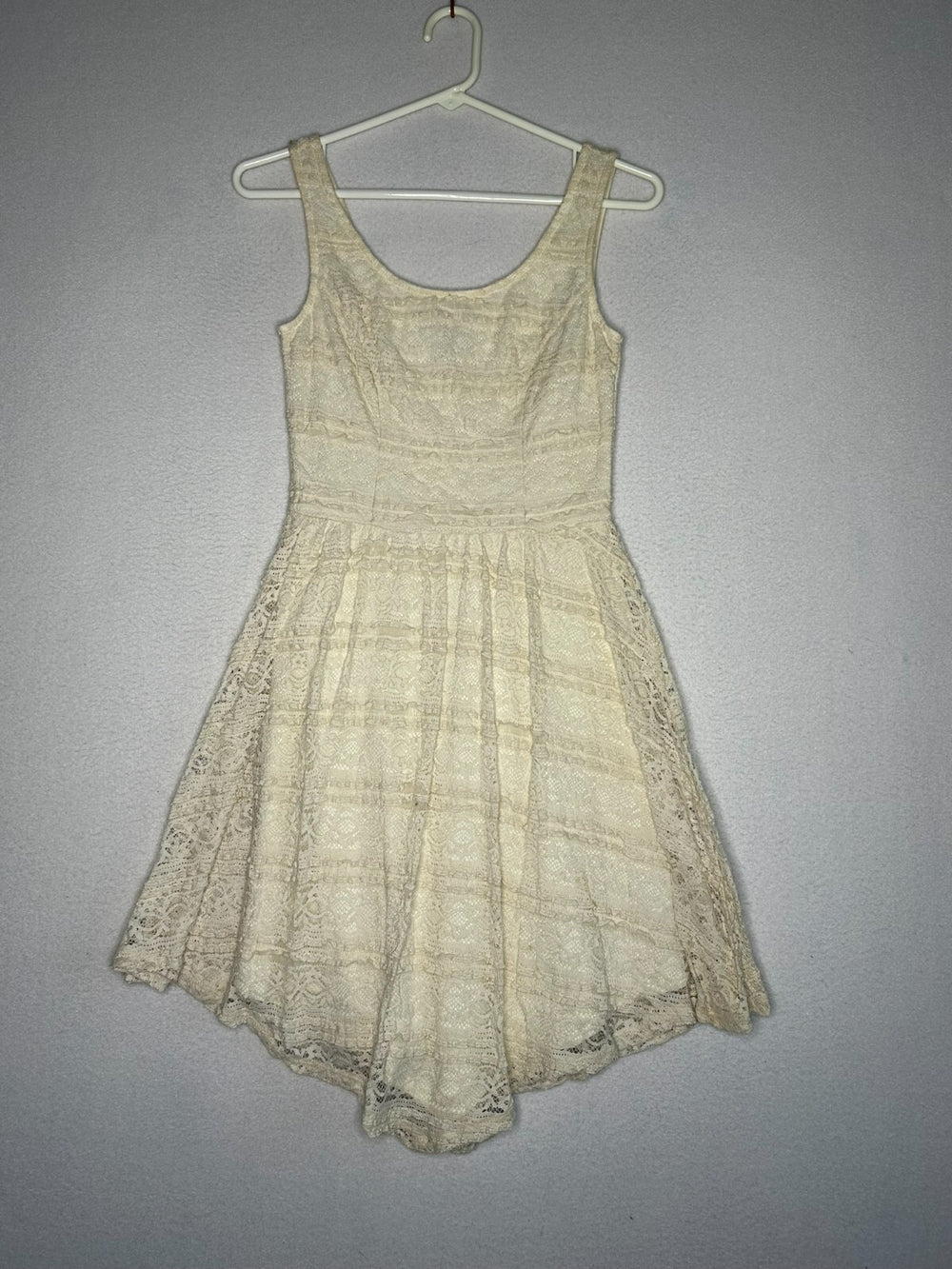 Mossimo White Textured Tank Top Romper Round Neck Woman's Small Petite