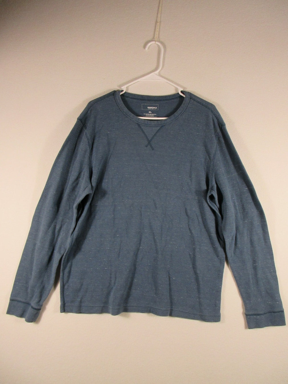 Sonoma Goods For Life Mens T-Shirt Round Neck Long Sleeve Size XL Blue