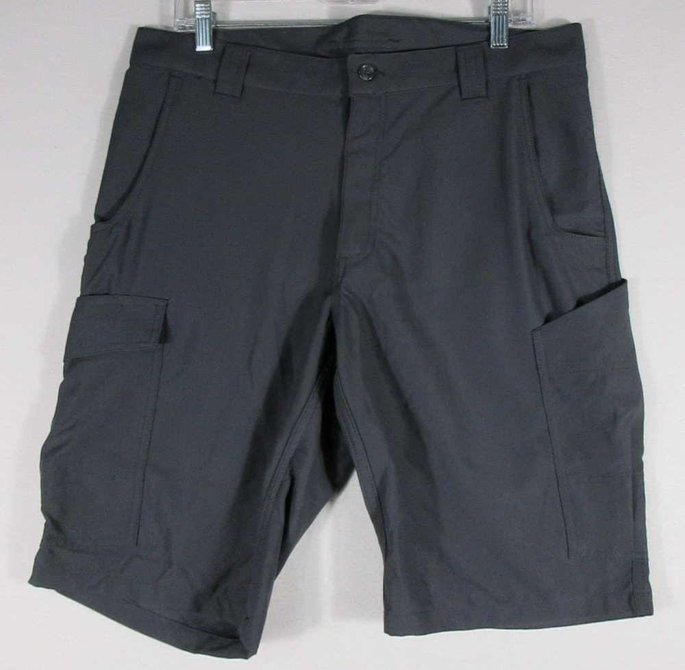 Design Collective Mens Cargo Shorts Stretch Button Fly Pockets Size 34RG Gray