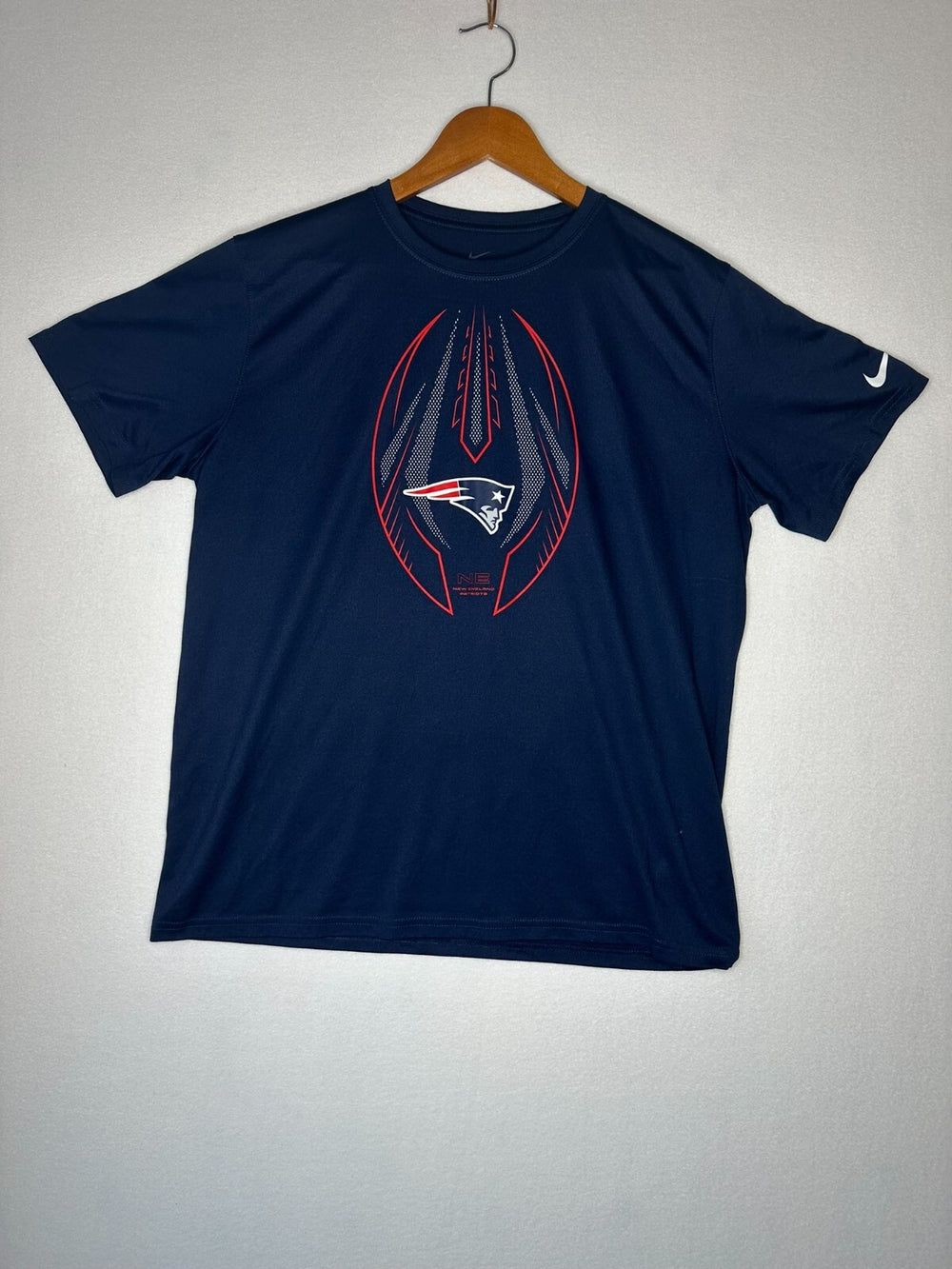 NIKE Navy Blue Patriots Dri-Fit T-Shirt Men's X-Large