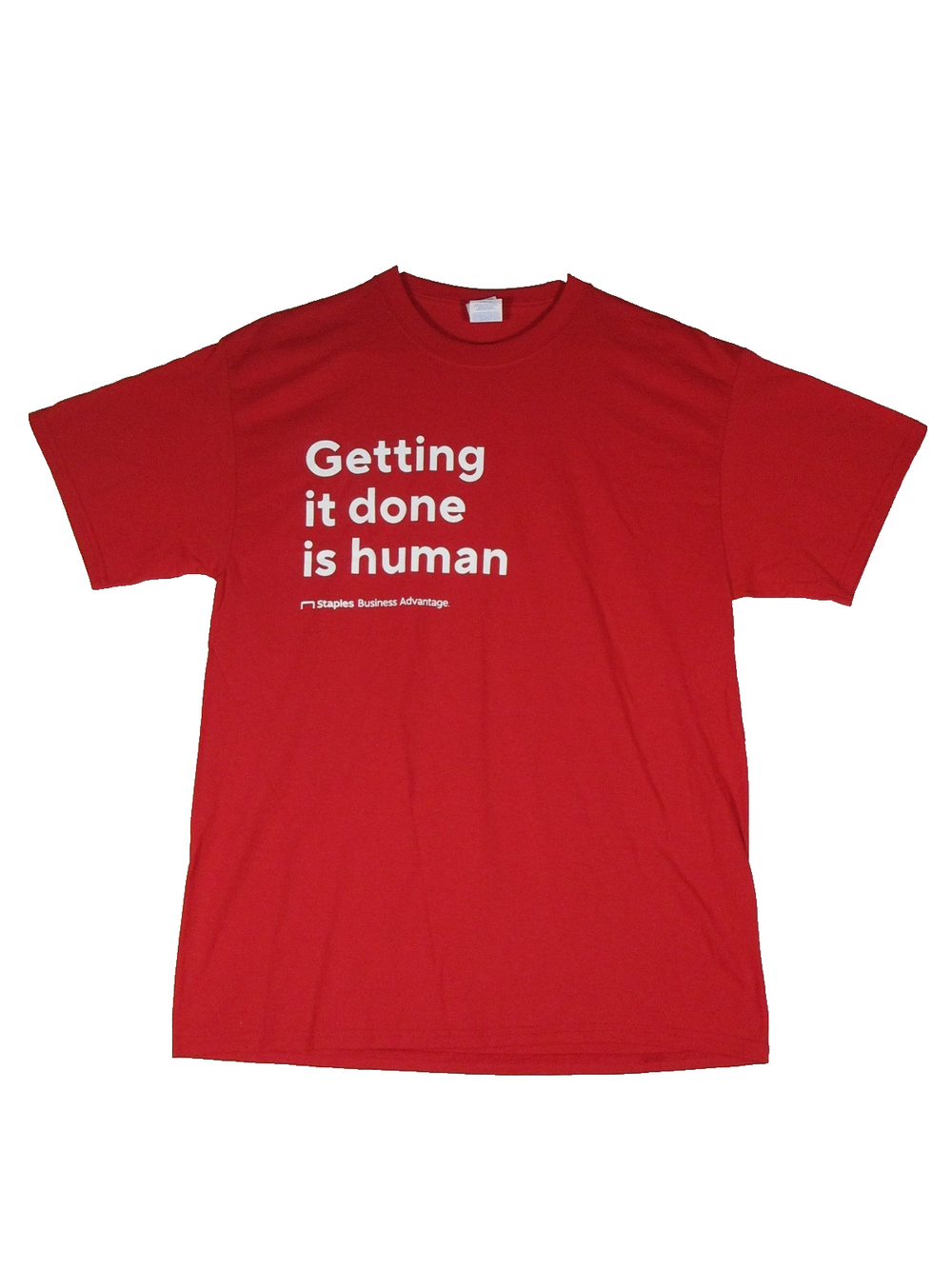 Port & Company Mens Staples T-Shirt Crew Neck Short Sleeve Size L Red