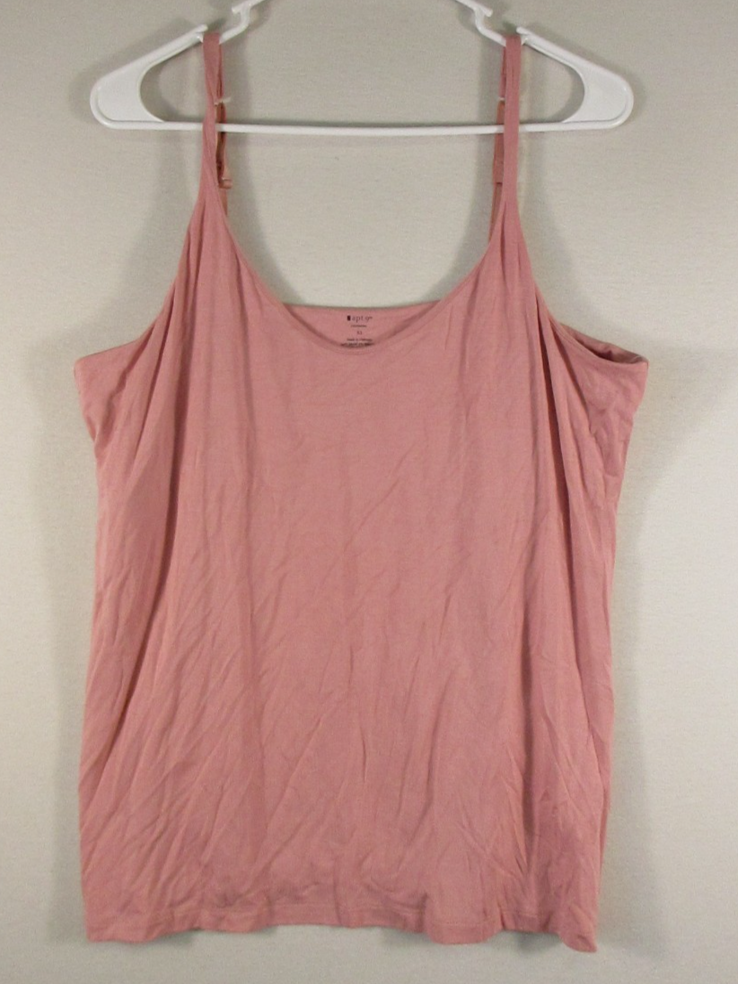 Apt.9 Womens Scoop Neck Intimates Tank Top Adjustable Strap Size XL Pink