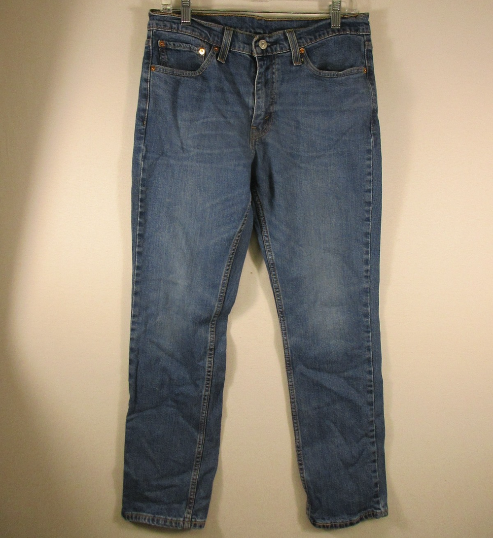 Levis Strauss & Co. Mens Mid Rise Denim Jeans Straight Leg Size W32 L30 Blue
