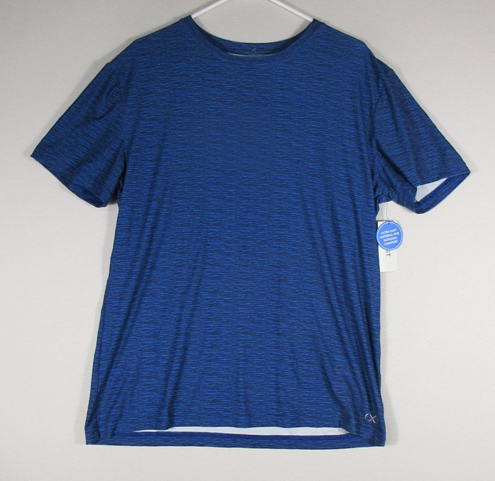 2XIST Mens Ultra Soft Short Sleeve Jersey T-Shirt Crew Neck Size L Blue