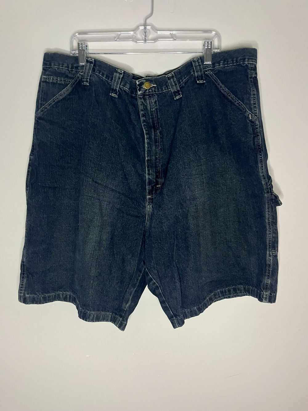 Wrangler Real Comfortable Blue Cargo Short Denim Stretch 100% Cotton Men's SZ 46