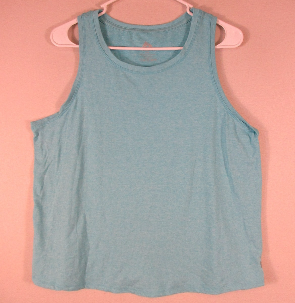 RBX Womens Pullover Scoop Neck Tank Top Sleeveless Size L Ceramic Blue