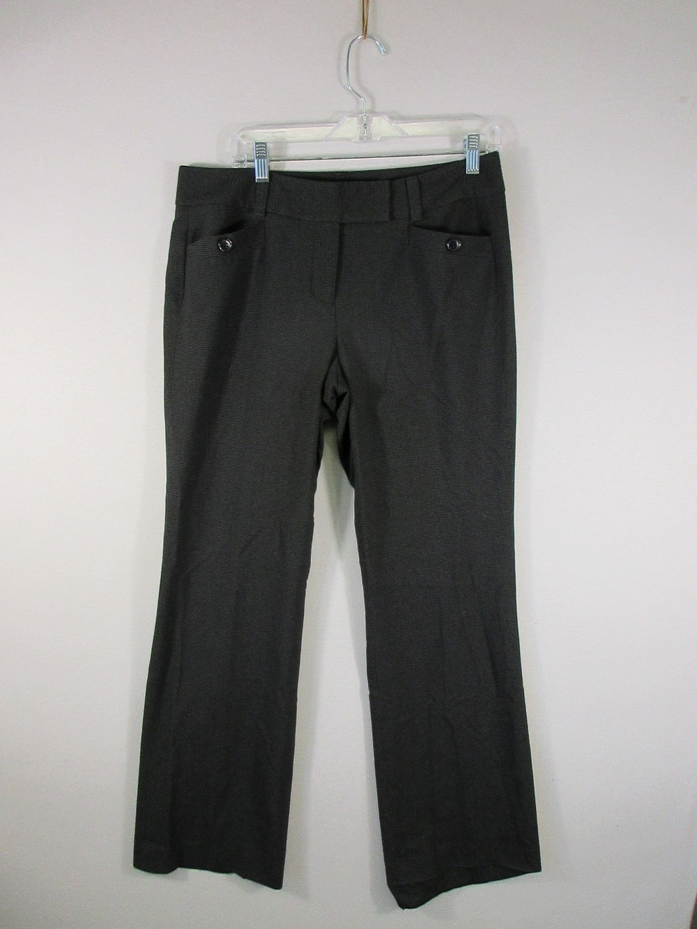 Ann Taylor Loft Womens High Rise Signature Pants Flare Leg Pockets Size 8 Black