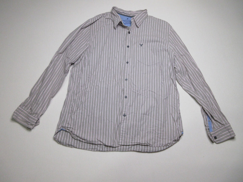 American Eagle Outfitters Striped Button-Up Mens Shirt Long Sleeve Sz XXL Multi