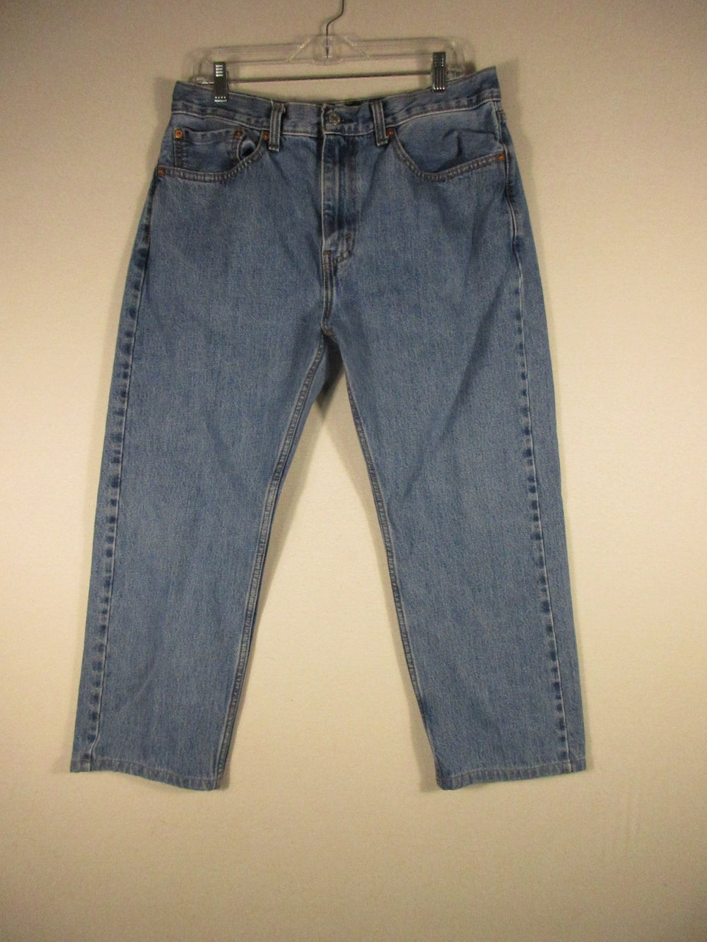Levi Strauss & Co. Mens High Waist Straight Jeans Button Fly Size W36 L30 Blue