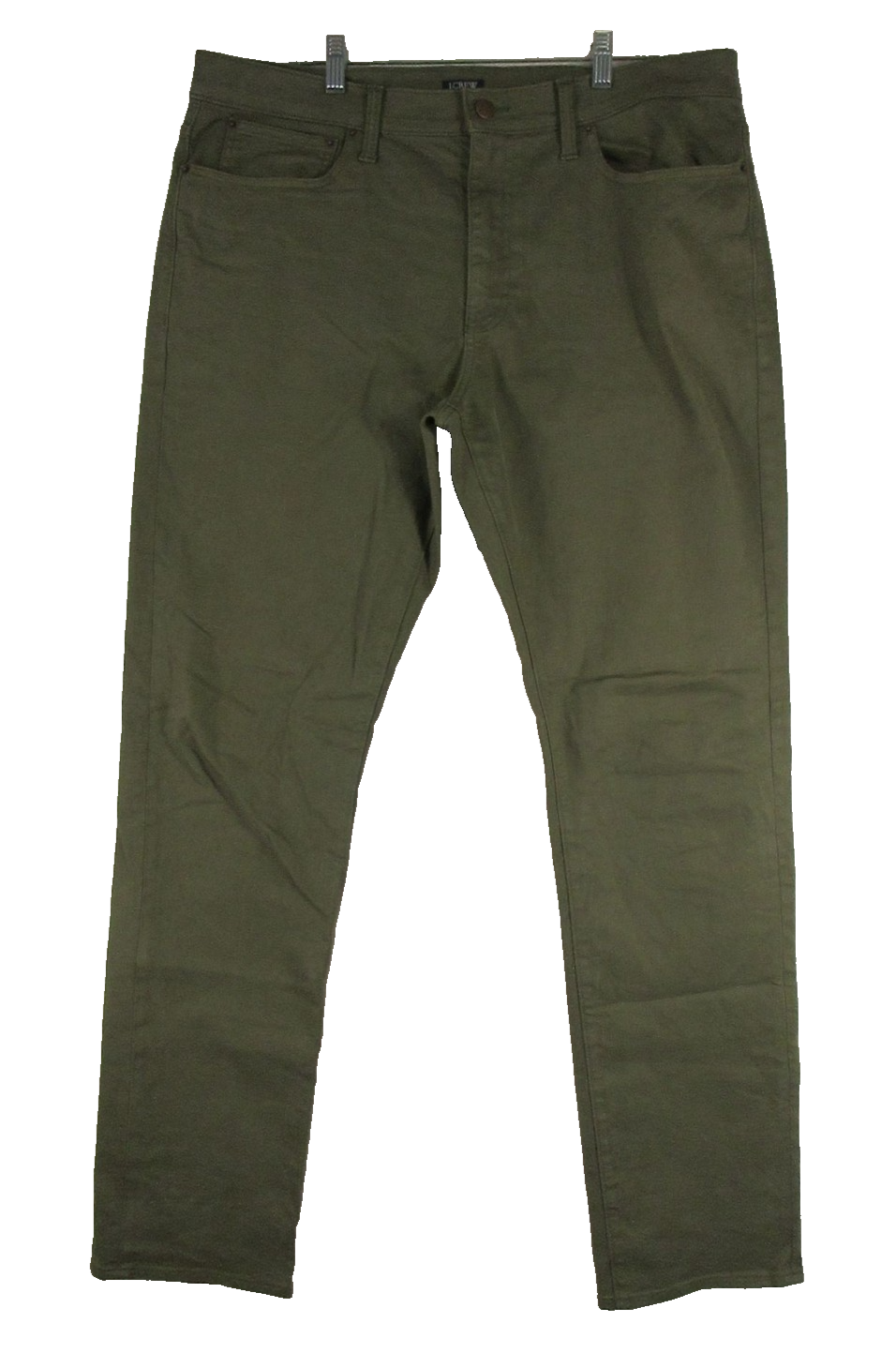 JCrew Pants Mens W36 L34 Flex Stretch Slim Straight Olive Green Chino Casual