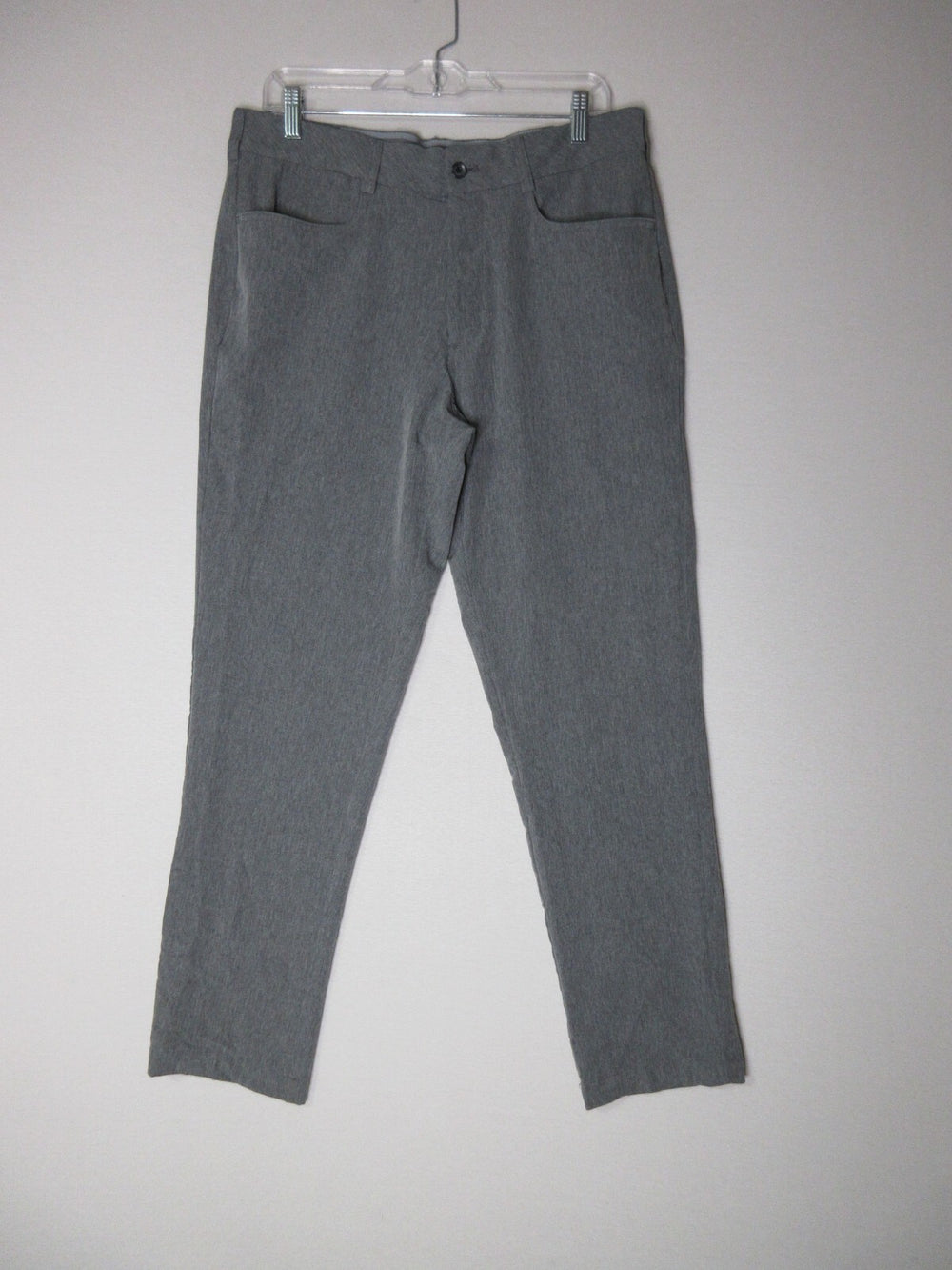 Walter Hagen Mens High Rise Single Button Pants Straight Leg Size 34/32 Gray