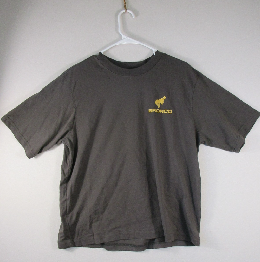 Ford Bronco Mens Round Neck Graphic T-Shirt Short Sleeve Size M Chocolate