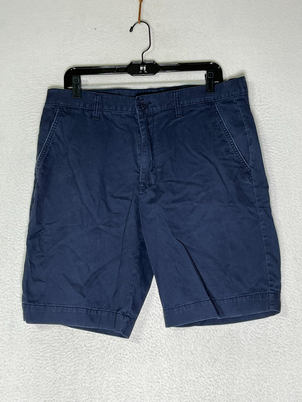 U.S. Polo Assn. Navy Blue Chino Shorts 100% Cotton Slash Pockets Mens Size W35