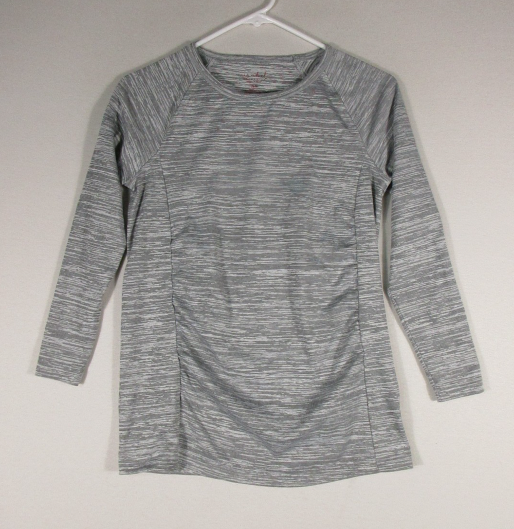 Isabel Maternity by Ingrid & Isabel Womens Crew Neck Top Size XS Heather Gray