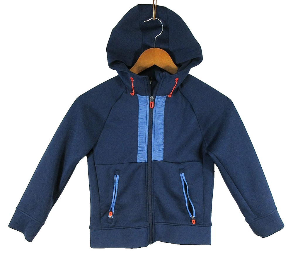 Russell boys Full Zip Scuba Jacket Long Sleeve Pockets Size M Navy Blue