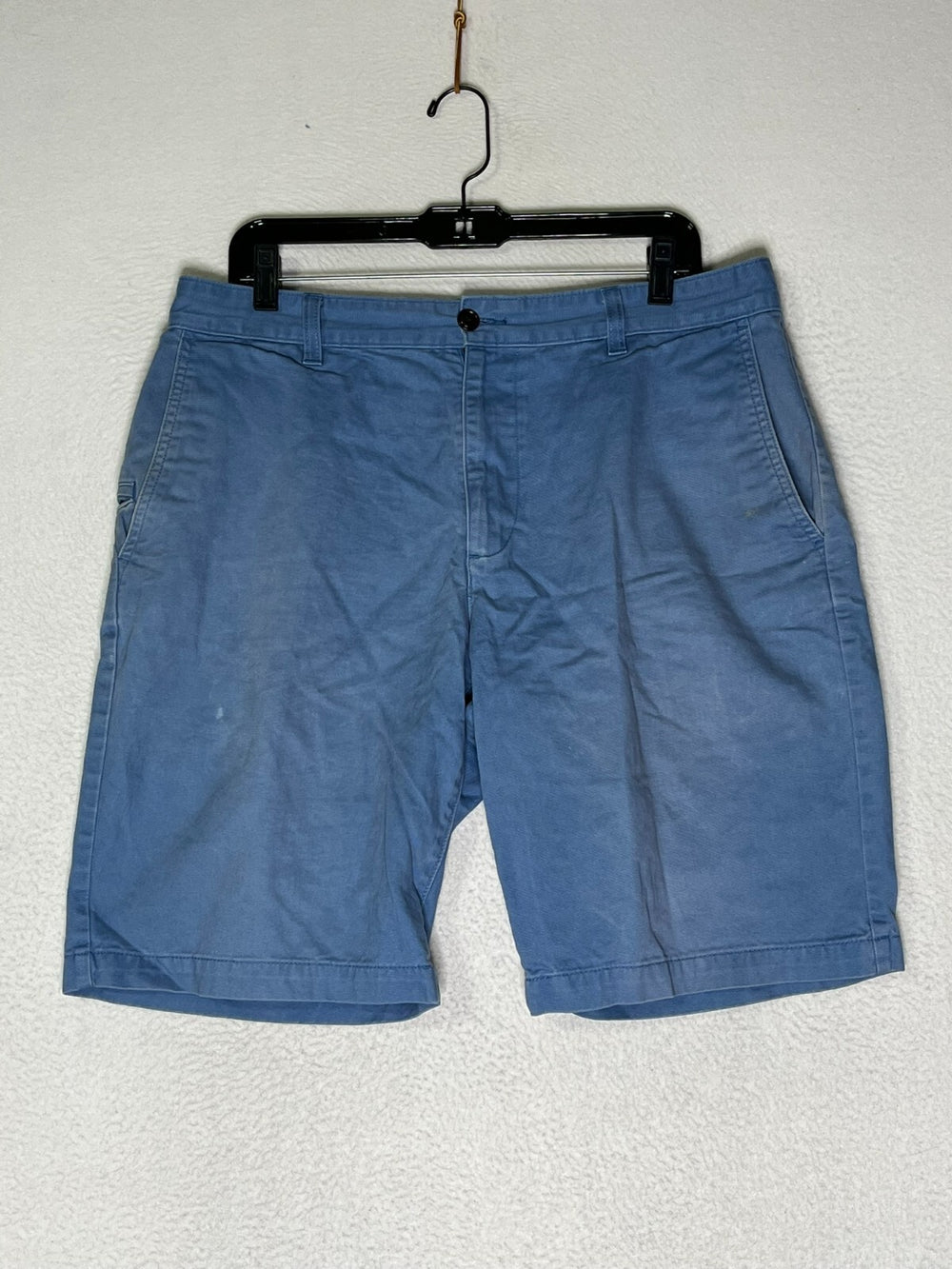 Dockers Blue Chino Shorts 100% Cotton Slash Pockets Flat Front Mens Size 34