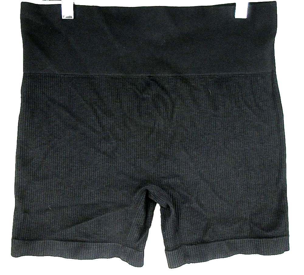 Colsie Womens High Rise Bermuda Shorts Ribbed Knit Elastic Waist Size XL Black