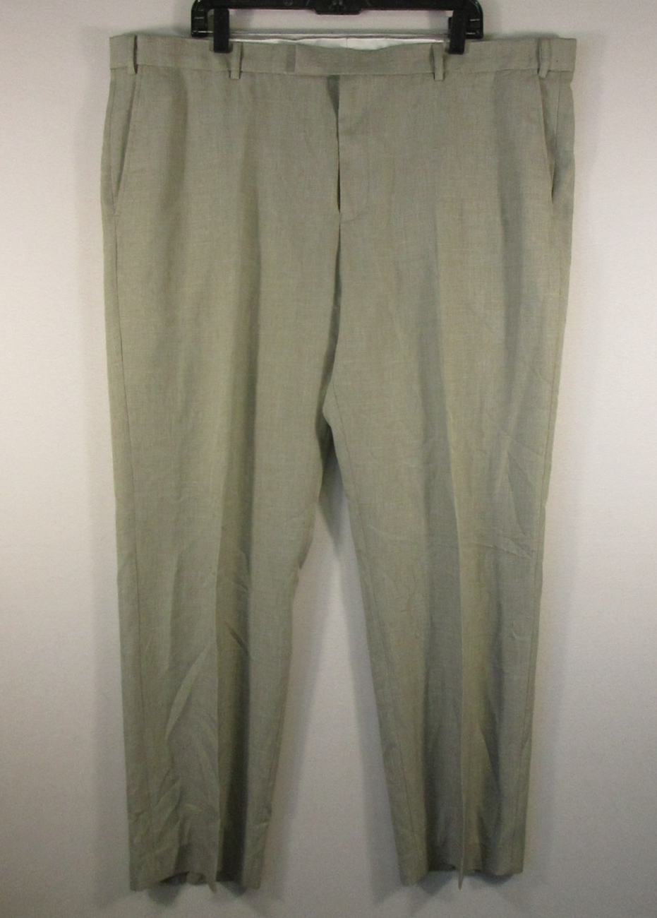 St Bernard Mens Mid Rise Pull-On Pants Straight Leg Pockets Size ? Khaki