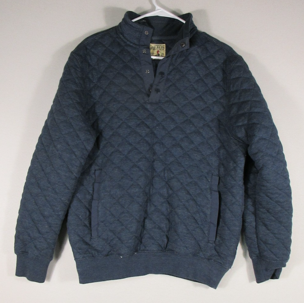 Red Head Brand Co Mens Sweatshirt Long Sleeve Pockets Size M Blue