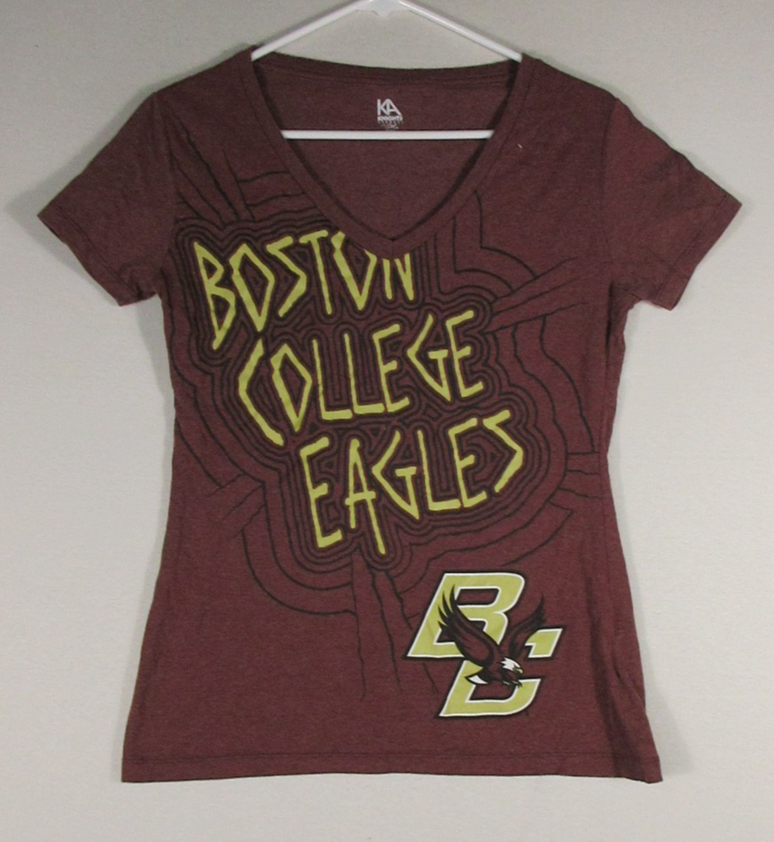 Knignts Apparel Women's Boston College T-Shirt Short Sleeve V-Neck Size M