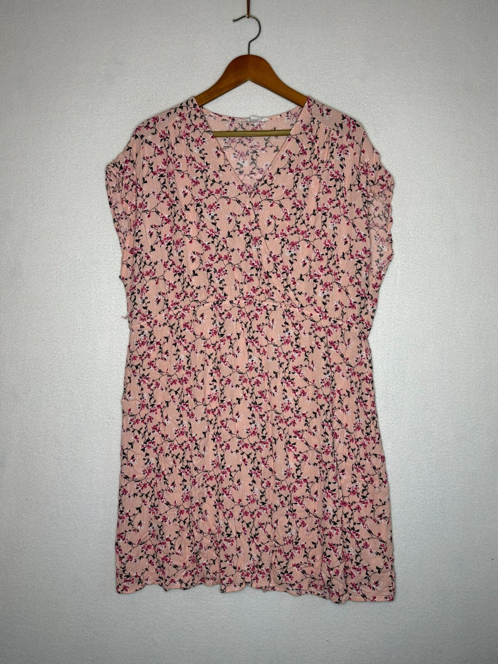 Grayson Social Pink Floral Sleeveless Blouse Women's 2X