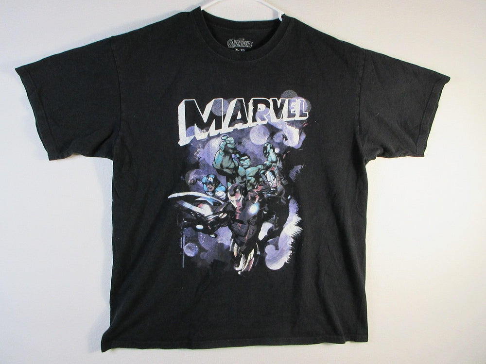 Marvel Avenger Mens Graphic T-Shirt Short Sleeve Crew Neck Size XL Black